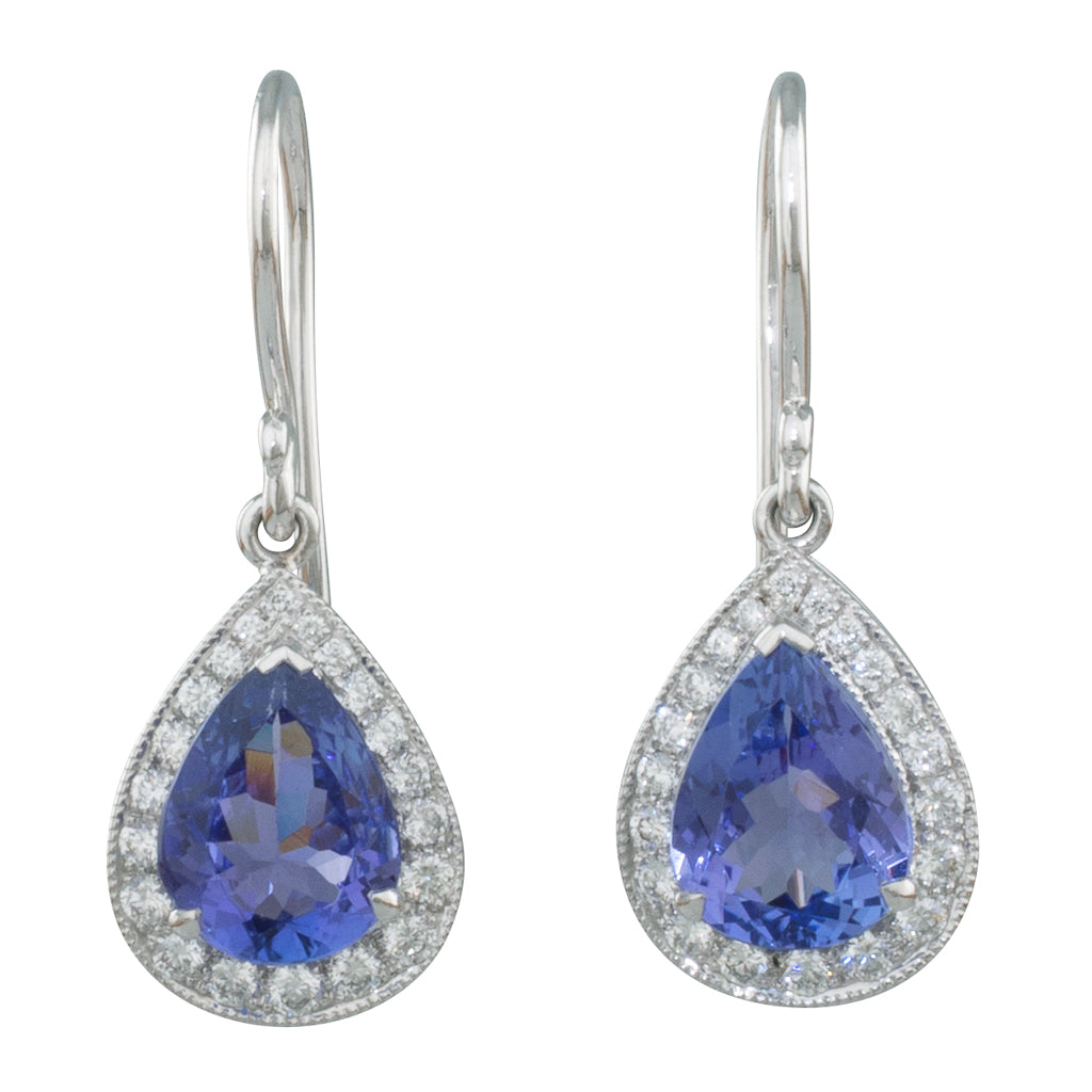 Tanzanite and Diamond Earrings
