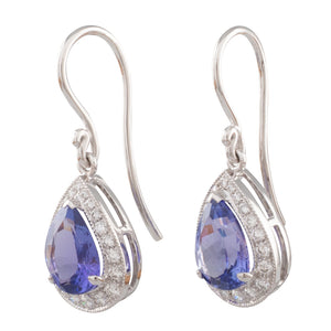 Tanzanite and Diamond Earrings