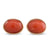 Oval Coral Cabochon Stud Earrings