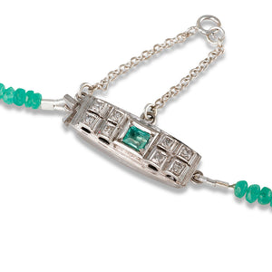 Emerald Necklace With Vintage Clasp