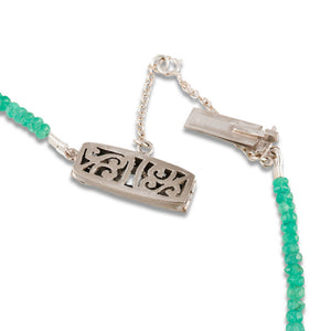 Emerald Necklace With Vintage Clasp