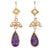 Amethyst and Seed Pearls Earrings