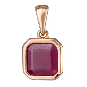 Bezel Set Ruby Pendant