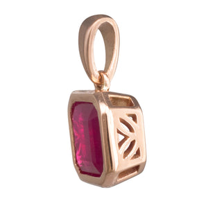 Bezel Set Ruby Pendant