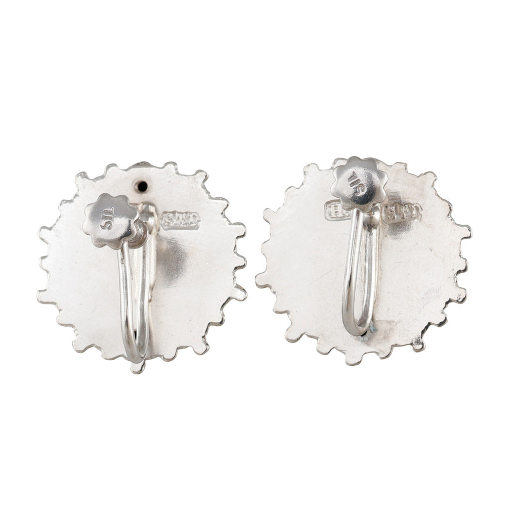 A Pair of Antique Silver Earrings