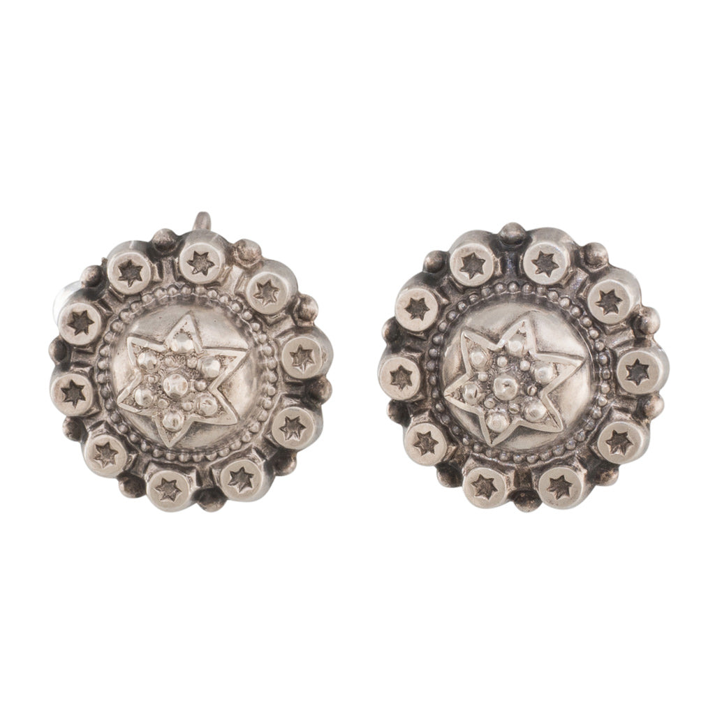 A Pair of Antique Silver Earrings