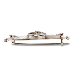 A Silver & Gold Bar Brooch