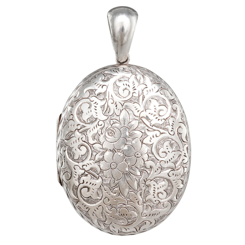 Large Silver Locket