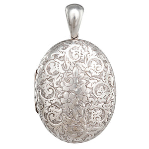 Large Silver Locket