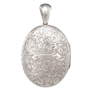 Large Silver Locket
