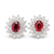 Unheated Ruby & Diamond Earrings