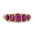Antique Style Ruby Half Hoop Ring