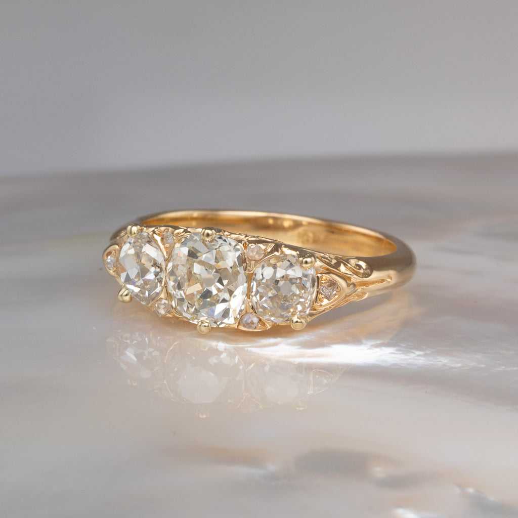 Antique Half Hoop Diamond Ring