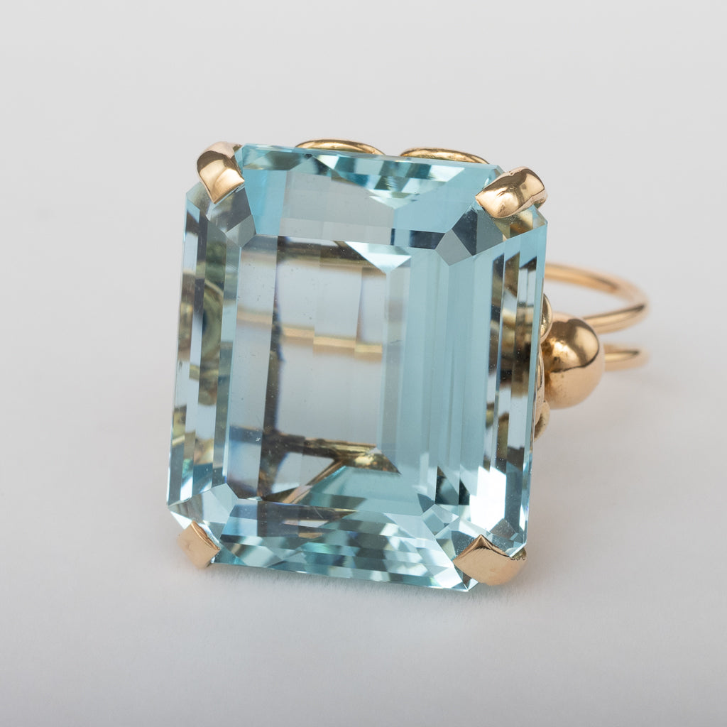 30.29ct Aquamarine Cocktail Ring