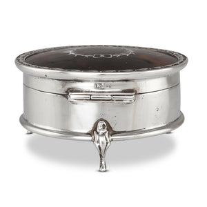 Round Sterling Silver & Pique Box