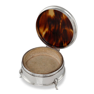 Round Sterling Silver & Pique Box