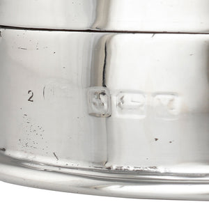 Round Sterling Silver & Pique Box