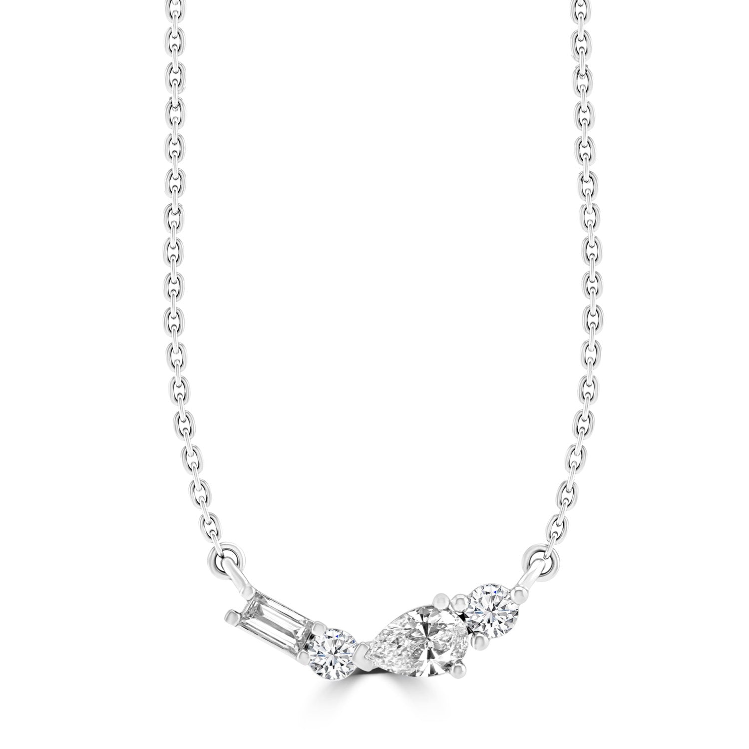 Mixed Cut Diamond Necklace