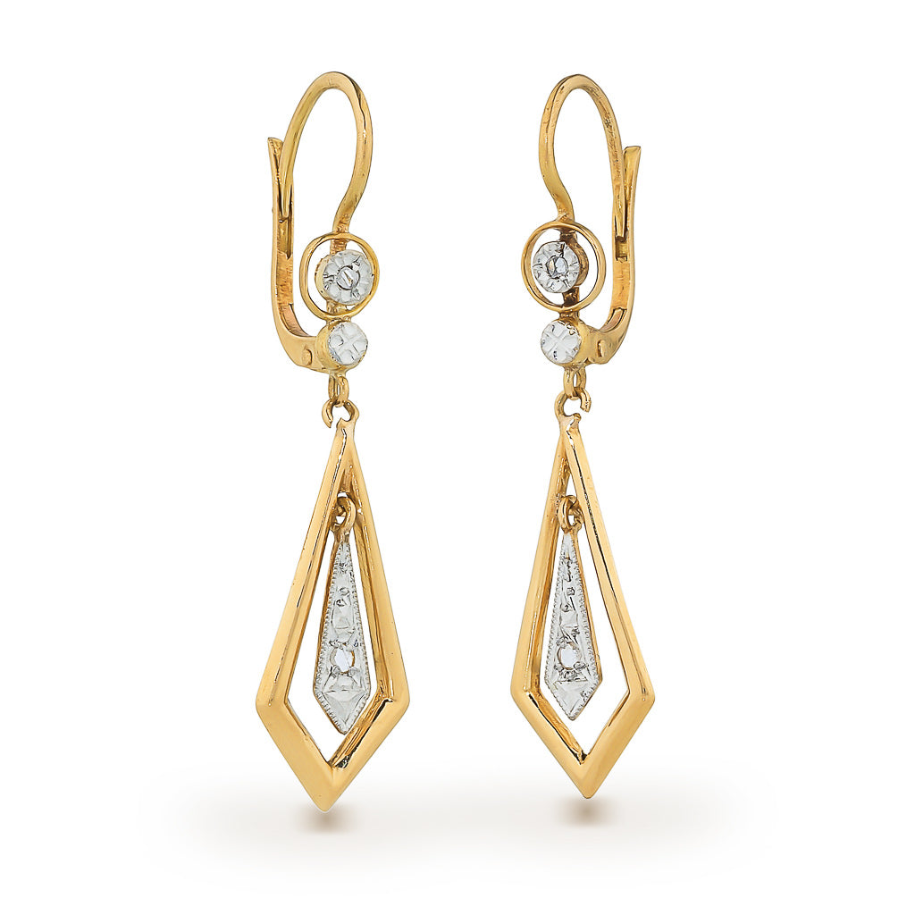 Antique Geometric Drop Earrings