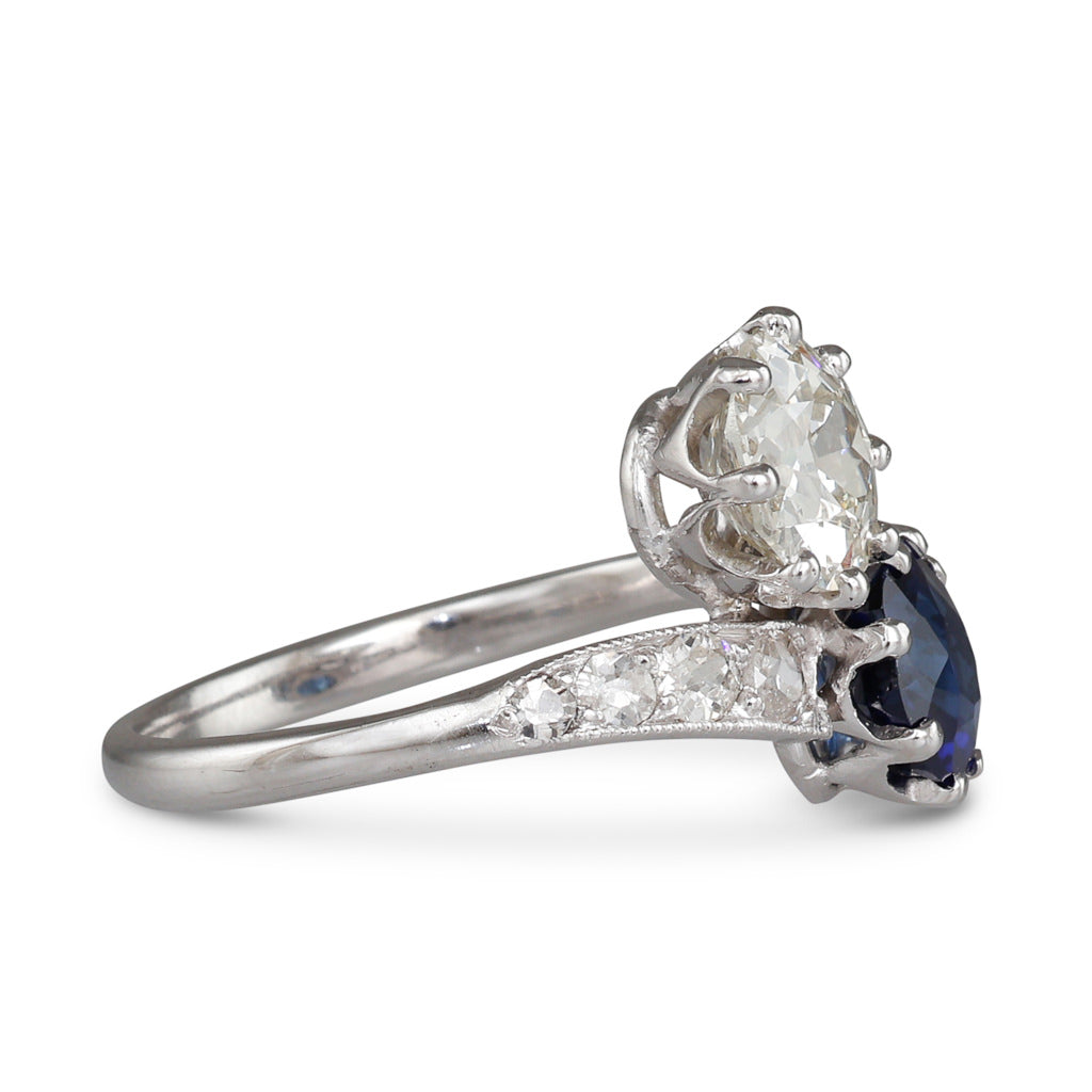Unheated Sapphire & Diamond Ring