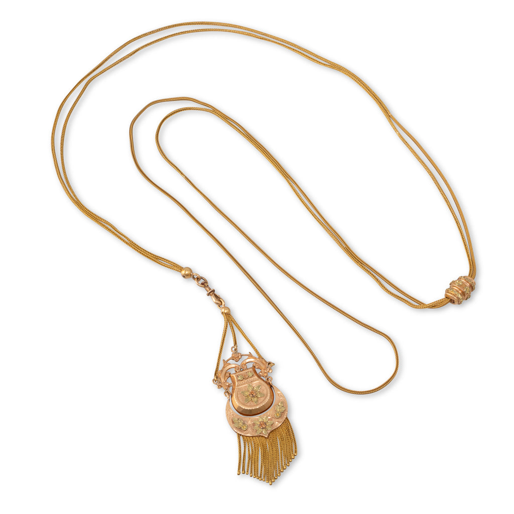 Antique French Locket and Chain