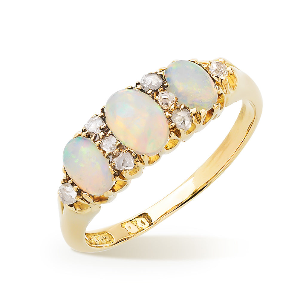 Antique Opal and Diamond Ring