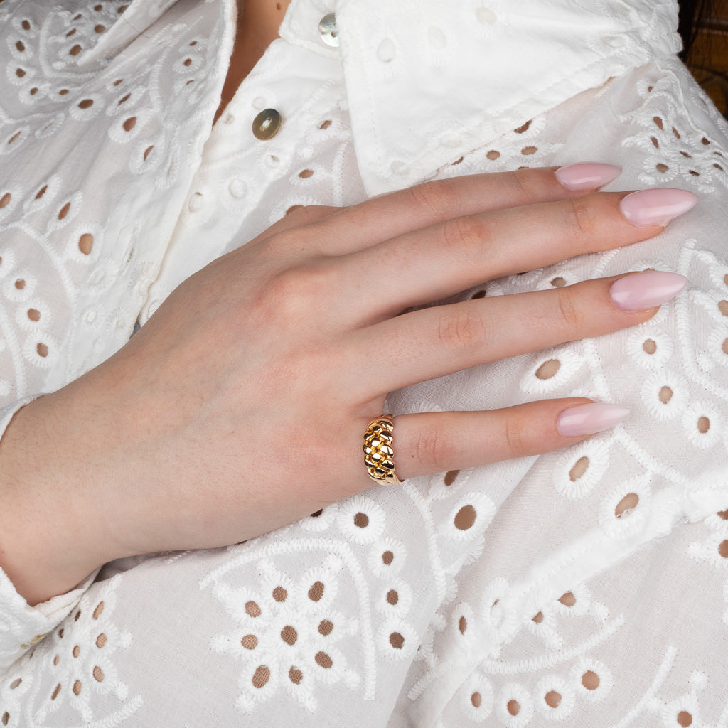 Gold Braided Antique Ring