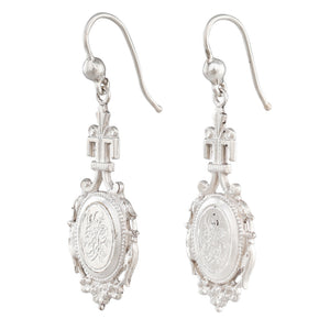 Victorian Style Silver Earrings