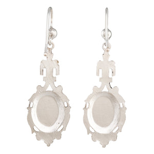 Victorian Style Silver Earrings