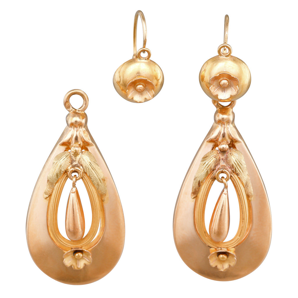 French Antique Gold Earrings