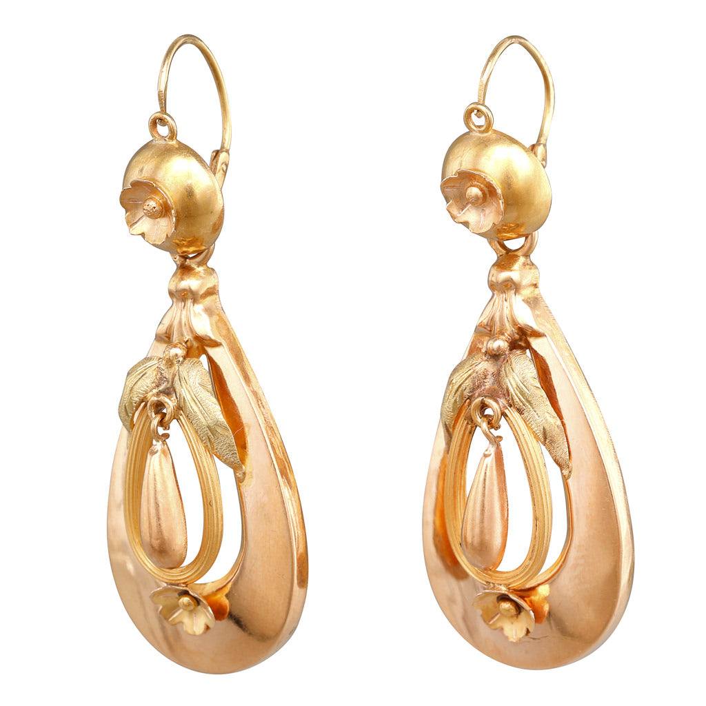 French Antique Gold Earrings