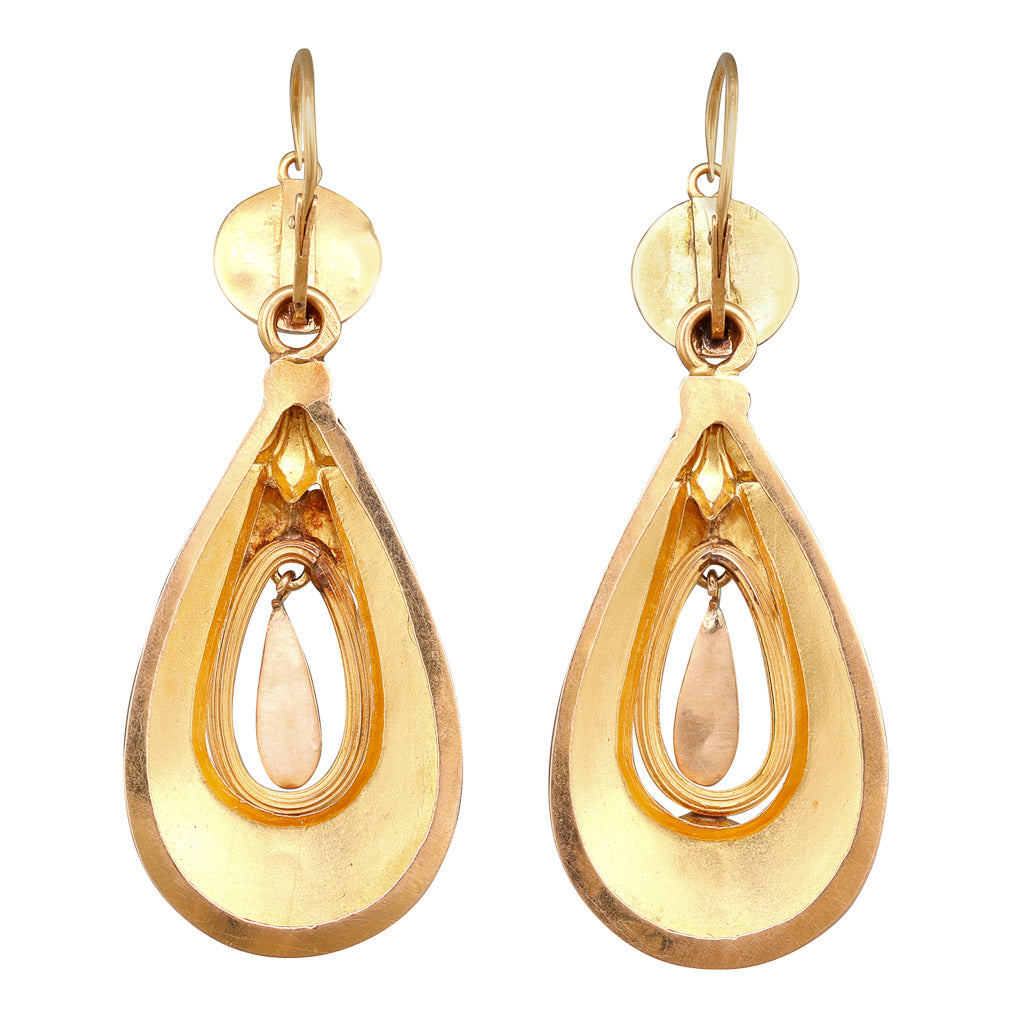 French Antique Gold Earrings