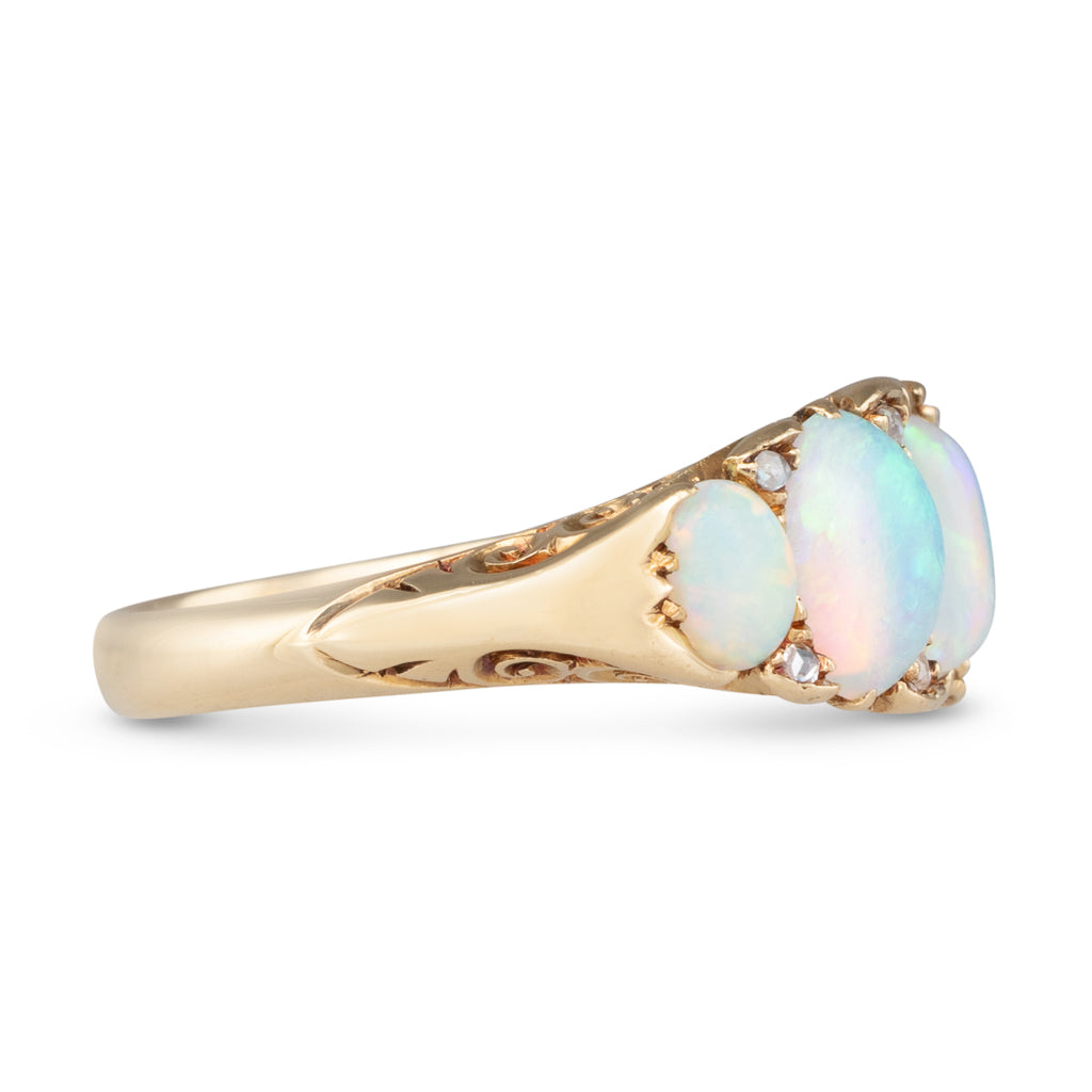 Antique Opal and Diamond Ring