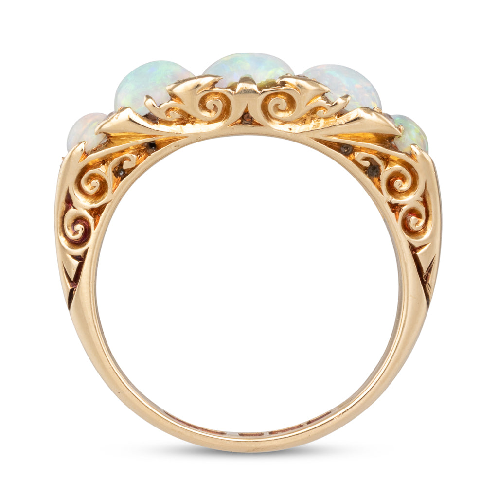 Antique Opal and Diamond Ring