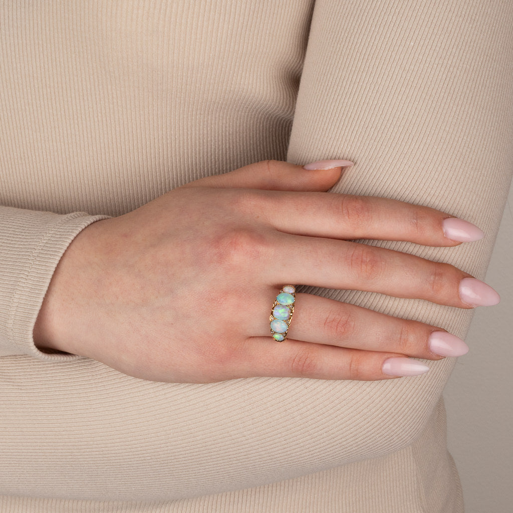 Antique Opal and Diamond Ring