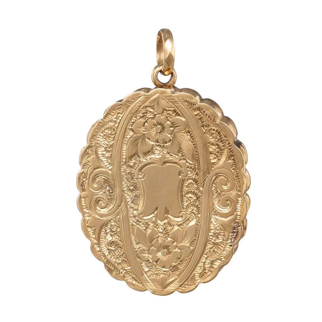 Engraved Gold Locket
