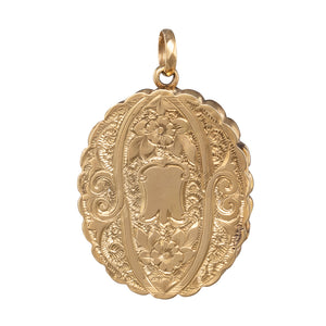 Engraved Gold Locket