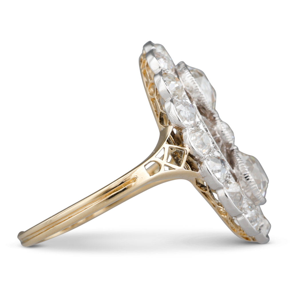 Old Cut Diamond Plaque Ring