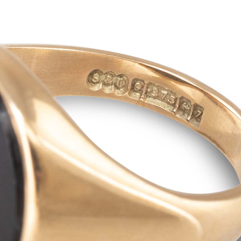 Onyx and Gold Signet Ring