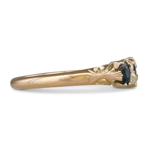 Antique Sapphire and Diamond Ring