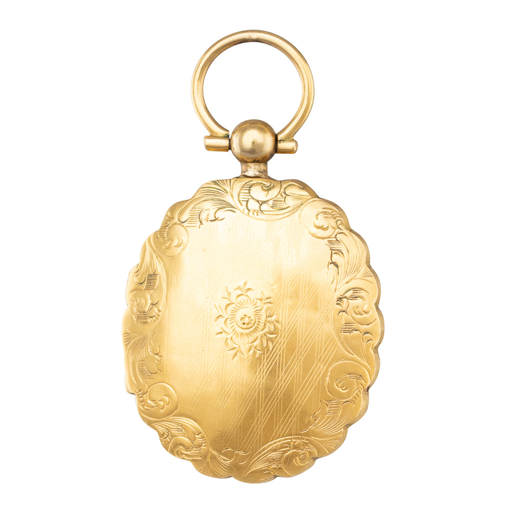 Antique Oval Gold Lined Locket
