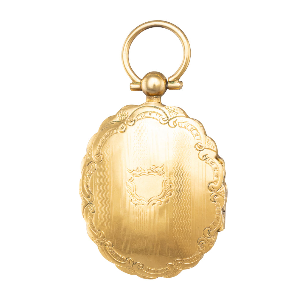Antique Oval Gold Lined Locket