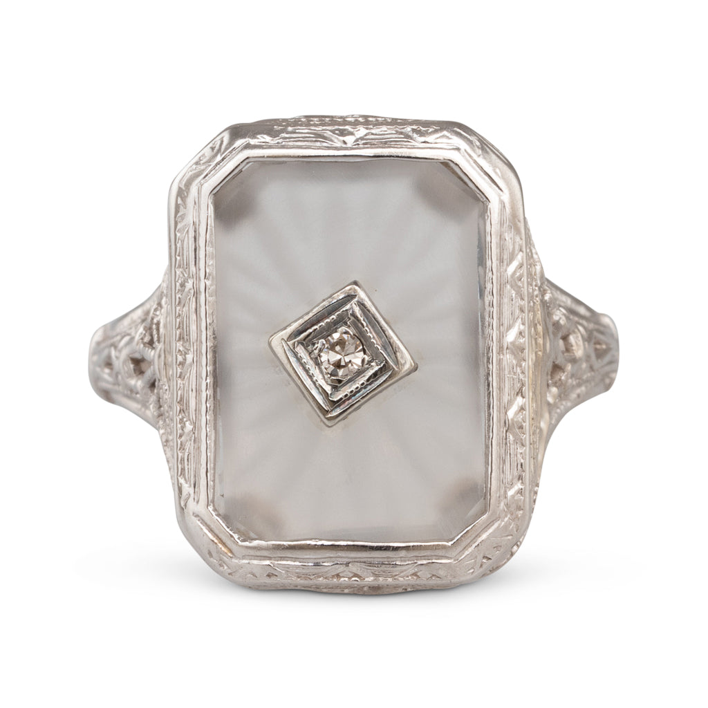 Rock Crystal Filigree Ring