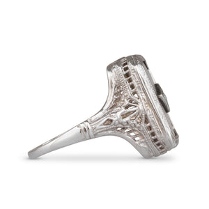 Rock Crystal Filigree Ring