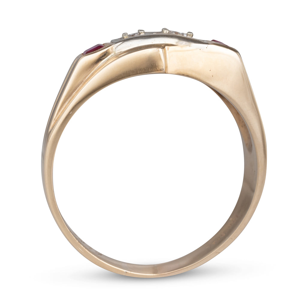 Retro Synthetic Ruby Ring