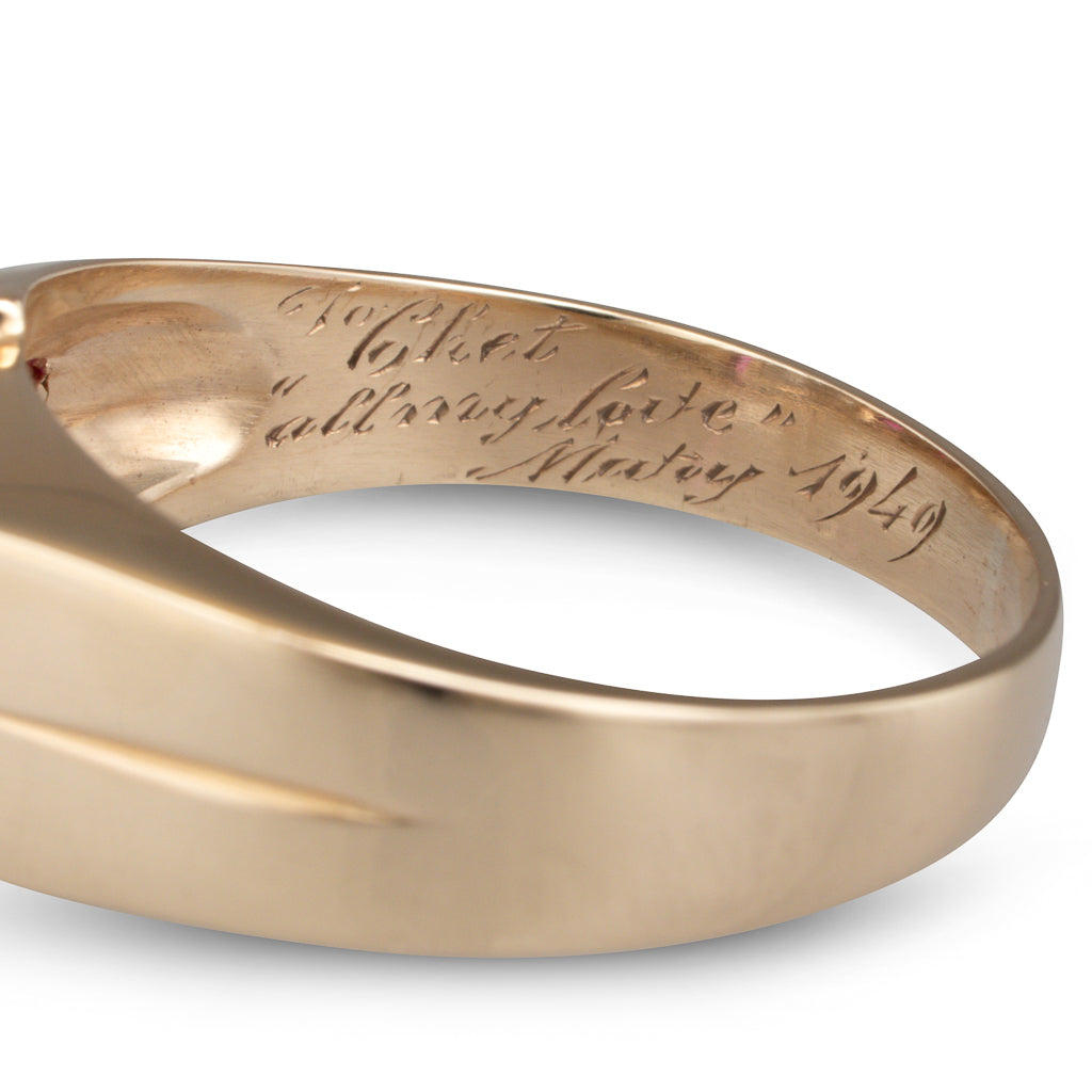 Retro Synthetic Ruby Ring