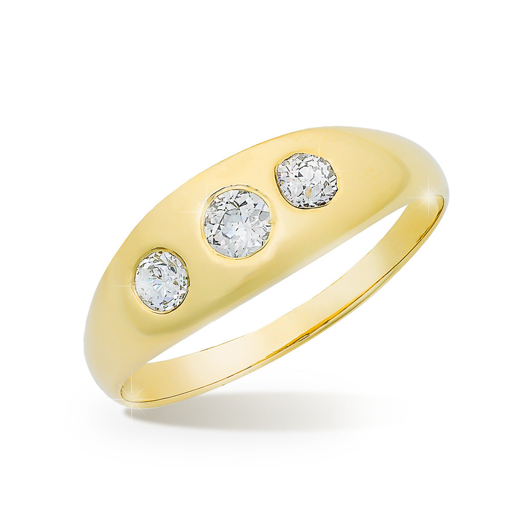 Antique Three Stone Diamond Ring