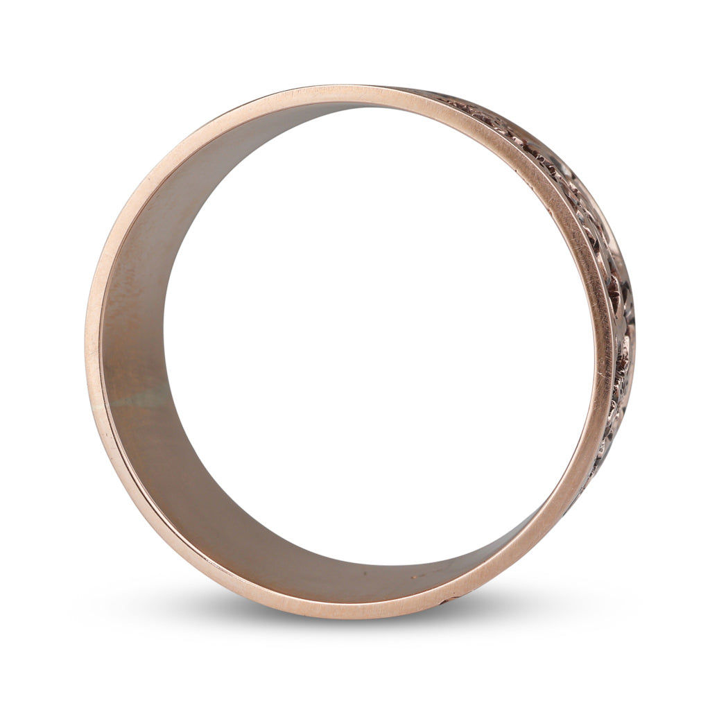 Rose Gold Victorian Wedding Band