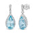 Aquamarine & Diamond Drop Earrings