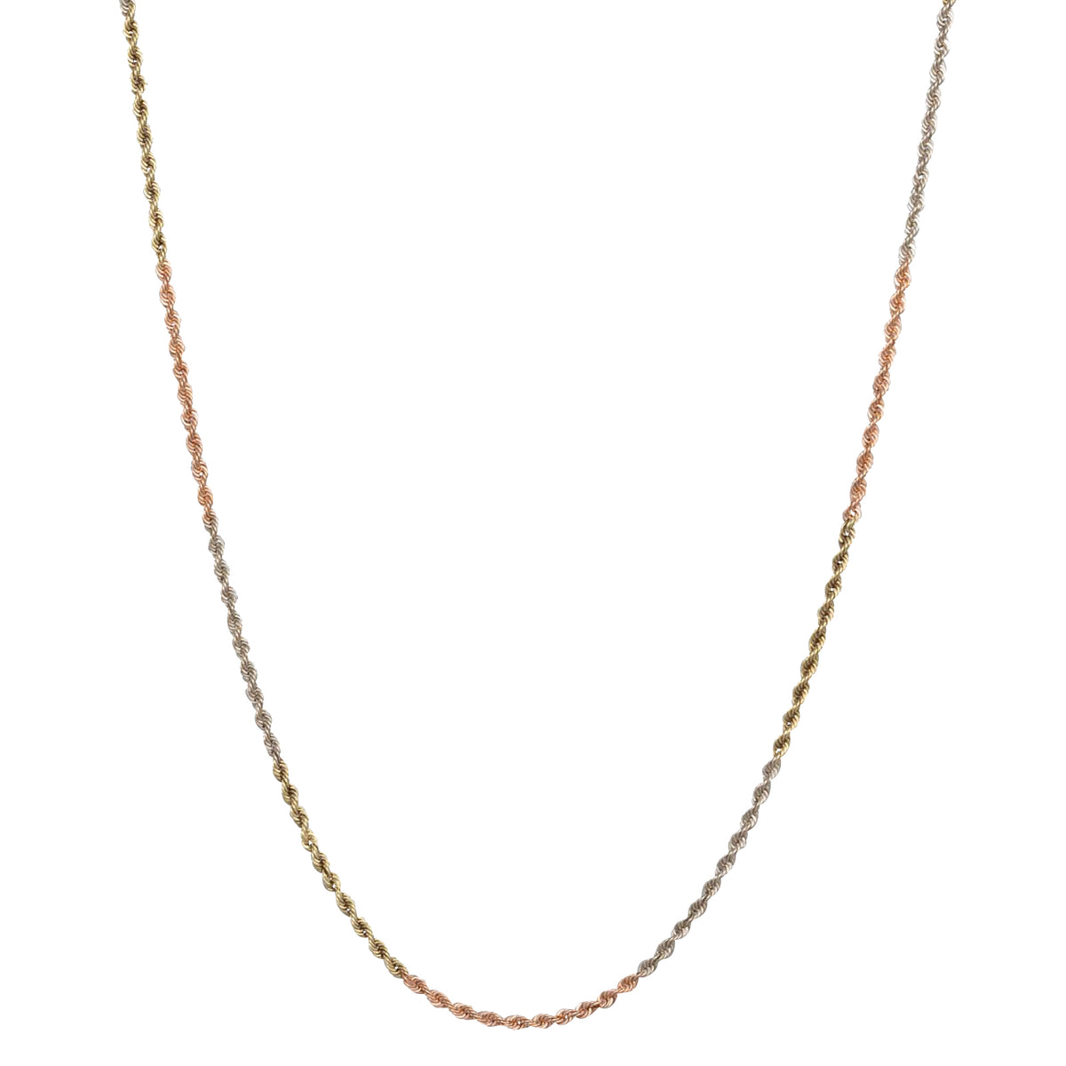 Three Tone Antique Rope Chain